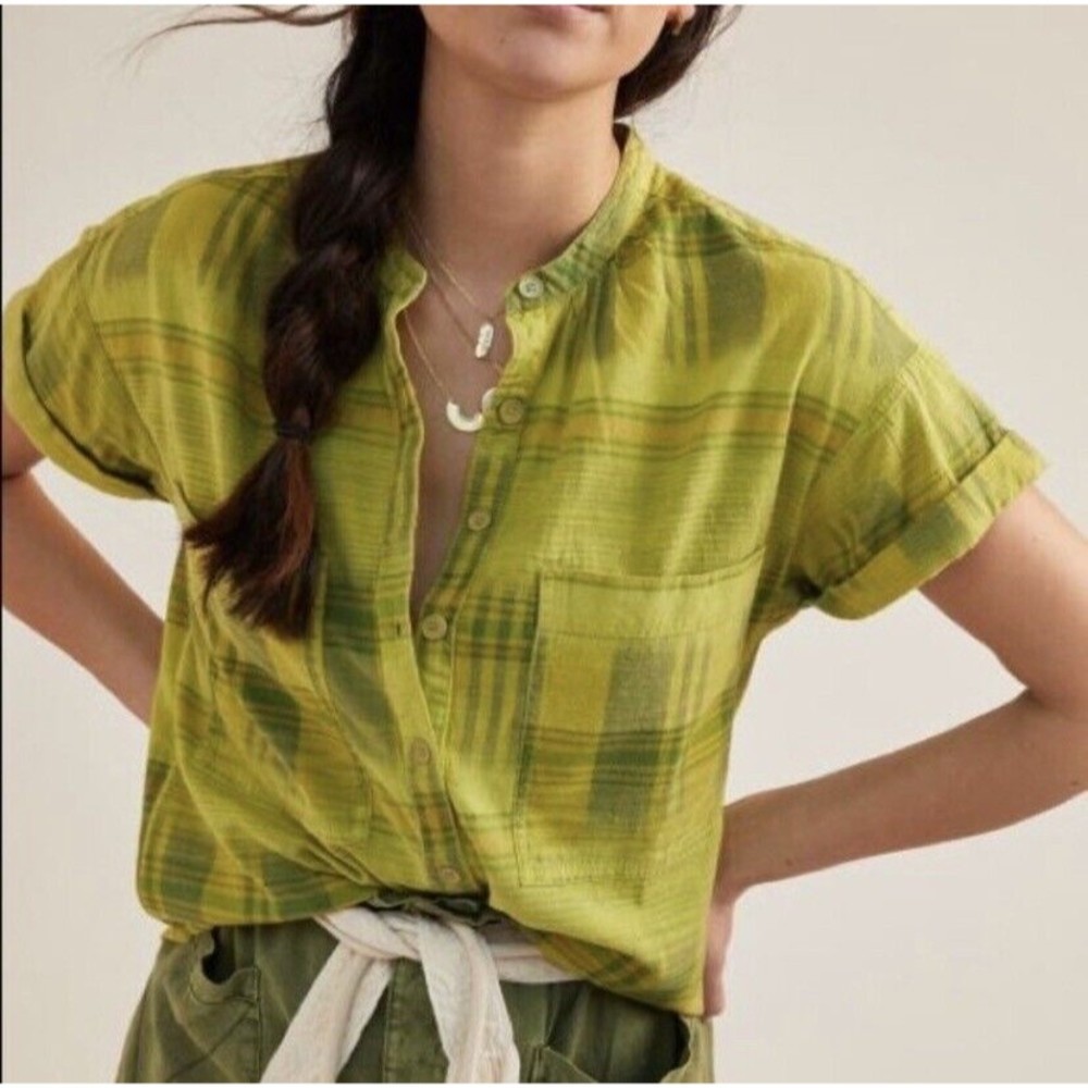 Anthropologie PILCRO Size Med Hannah Surf Blouse